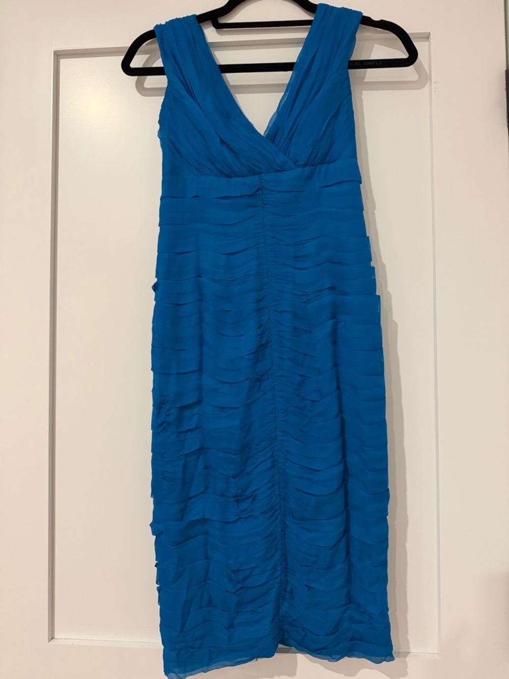 Off the shoulder blue dress
